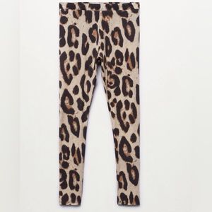 MANGO Animal Print High Waist Leggings, Size M